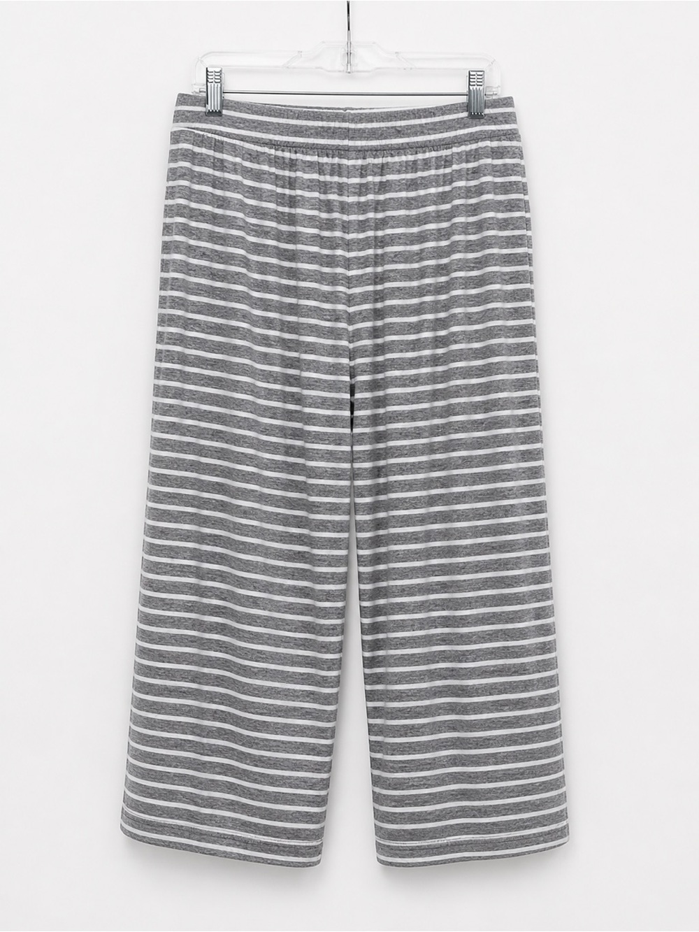 Adrienne Vittadini Studio Gray Striped Wide Leg Lounge Pants Relaxed Fit XL - Picture 3 of 5